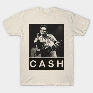 Cool Johnny Cash - Pencil Drawing Style T-Shirt